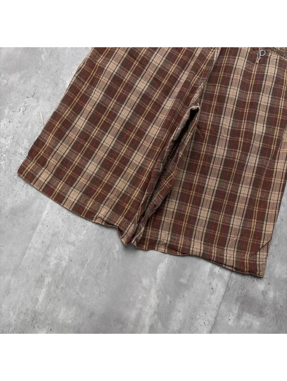 Y2K Brown Mossimo Grunge Gothic Plaid Baggy Skater Shorts